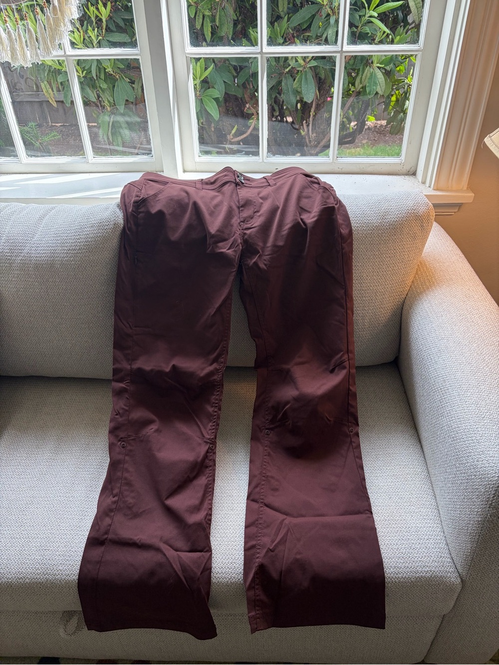 Women’s  Casual Straight-Leg Pants in Dark Brown